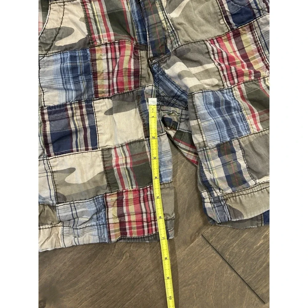 Mossimo Supply Co Boys Madras Plaid Shorts Slide Closure Adjustable‎ Waist 7